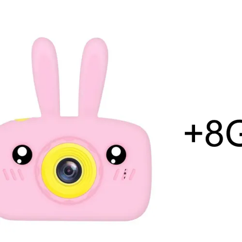 Color: Pink with 8G - Children's camera