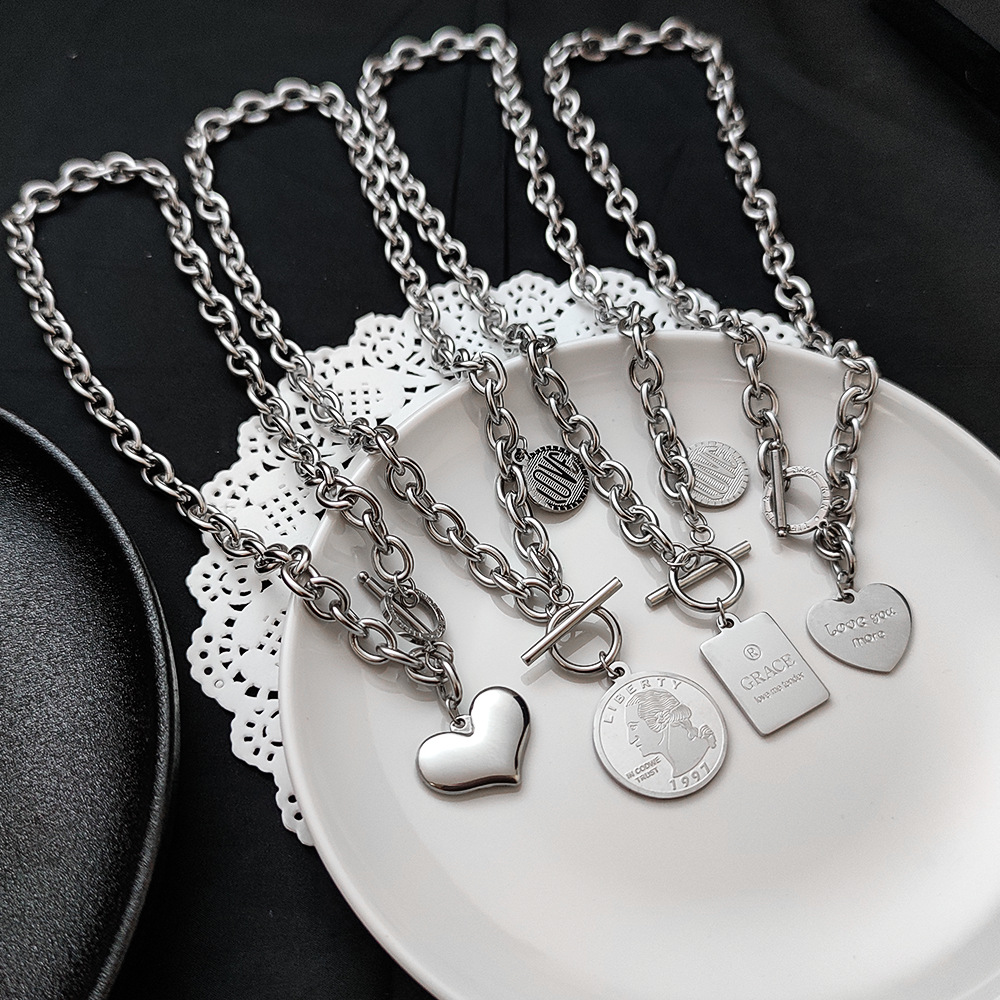 Street hip hop titanium steel thick necklace CJdropshipping