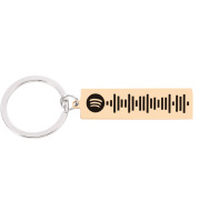 Personalized Music Spotify Scan Code Keychain for Women Men Stainless Steel Keyring Custom Laser Engrave Spotify Code Jewelry