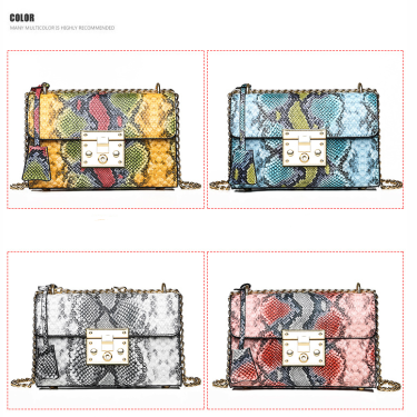 Serpentine Small Square Bag Korean Fashion Chain Bag—8