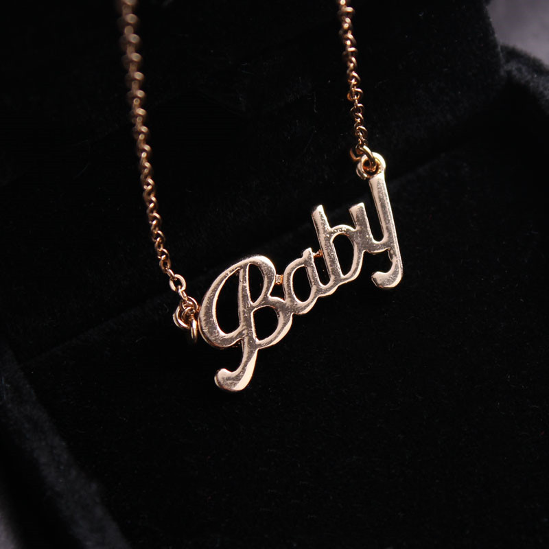 BABY letter pendant necklace CJdropshipping