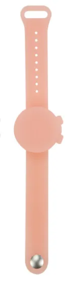 Color: Orange red - Outdooor Silicone Wristband Hand Sanitizer Disinfectant Bracelet