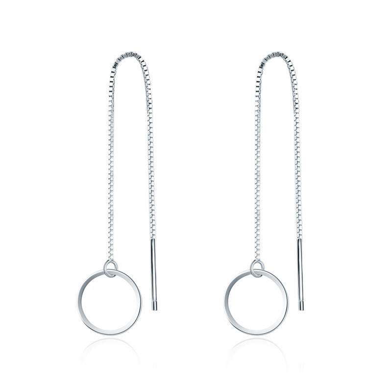 Simple and fashionable pure silver earrings CJdropshipping