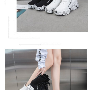 High-top lace-up letter boots—2