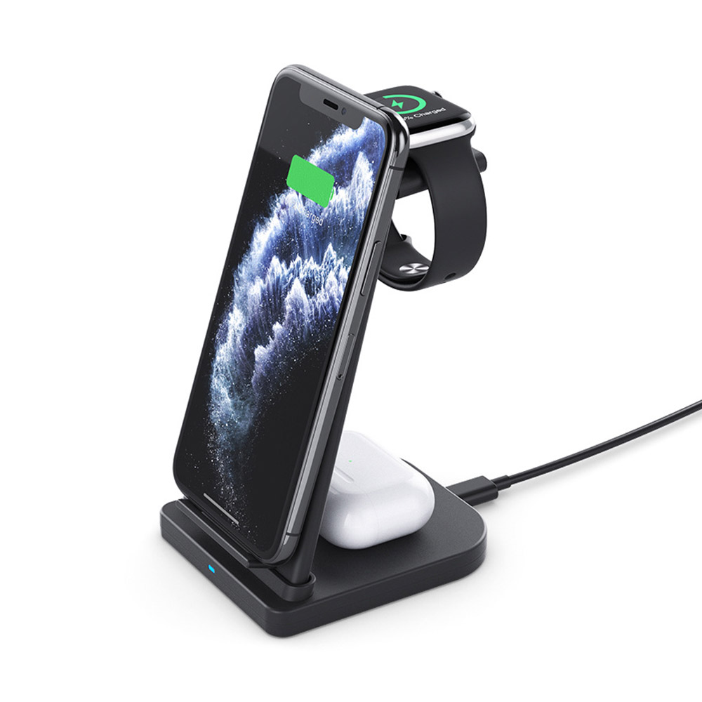 Versatile Foldable 3-In-1 Wireless Charger For Mobile Phone ...