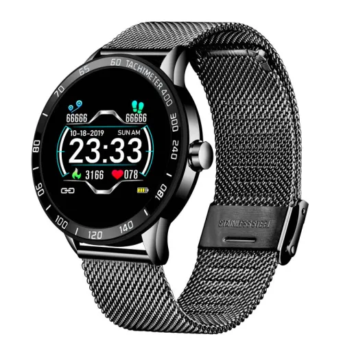 Color: Black - Compatible with Apple , K7 Full Round Screen Smart Bracelet