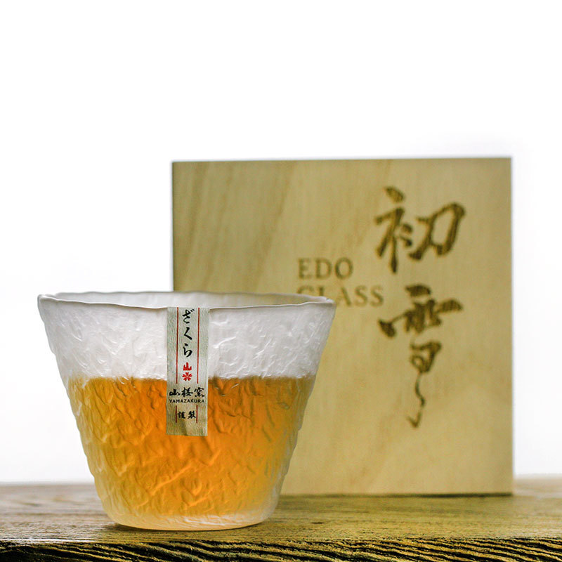 Whiskey Glass Japanese Style Edo Handcarved Flower Craft CJdropshipping