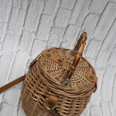 Bamboo knot retro rattan bag new straw bag—4