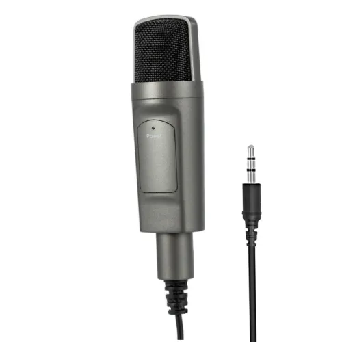 Color: Silver 3.5mm - USB Condenser Microphone Computer Desktop Live Recording Wired Microphone