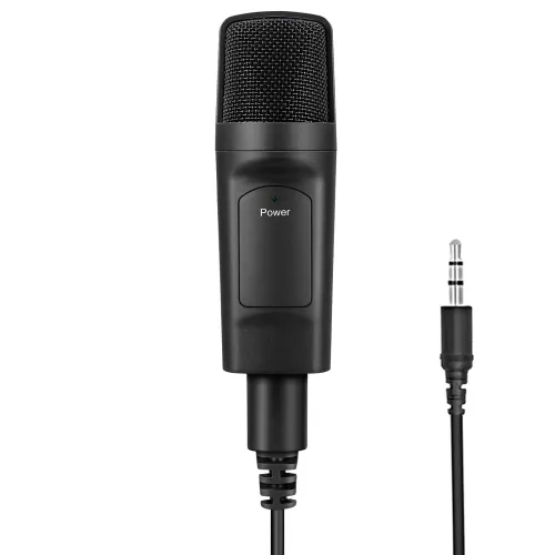 Color: Black 3.5mm - USB Condenser Microphone Computer Desktop Live Recording Wired Microphone