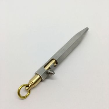 Six-sided stainless steel brass pen—2