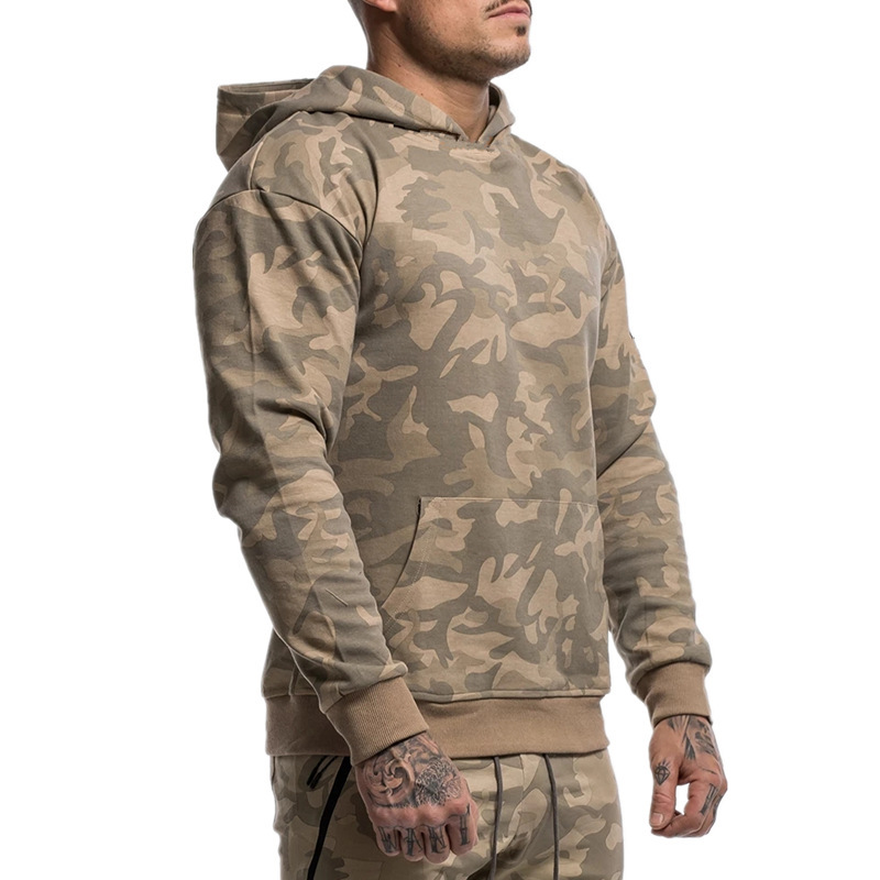Men's Camouflage Hoodie Sportswear Gym Fitness Pullover - CJdropshipping