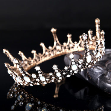 Silver Rhinestone Crown Wedding Accessories Headband—2