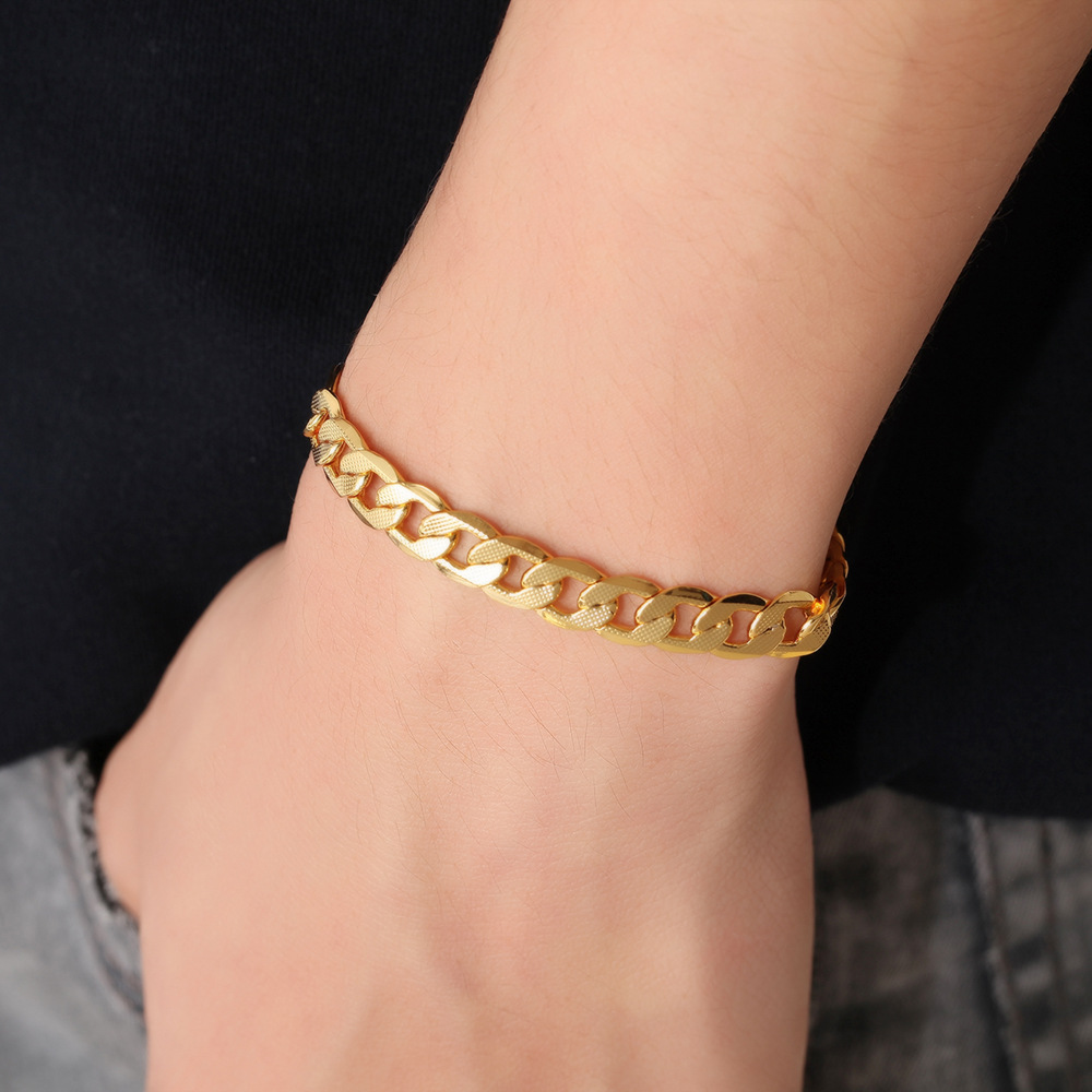 Fashion simple men's gold-plated bracelet - CJdropshipping