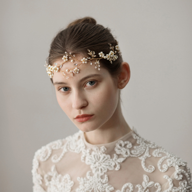 Pearl Flower Wedding Headband Accessories—4