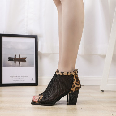 Thick leopard female sandals—1