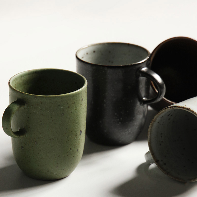 Handmade stoneware coffee cup set - CJdropshipping