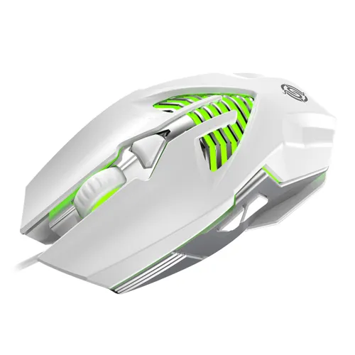 Color: Q1 silver white 6D - Office Gaming Computer Usb Wired Mouse
