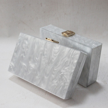 Pearlescent Acrylic Box Bag—3