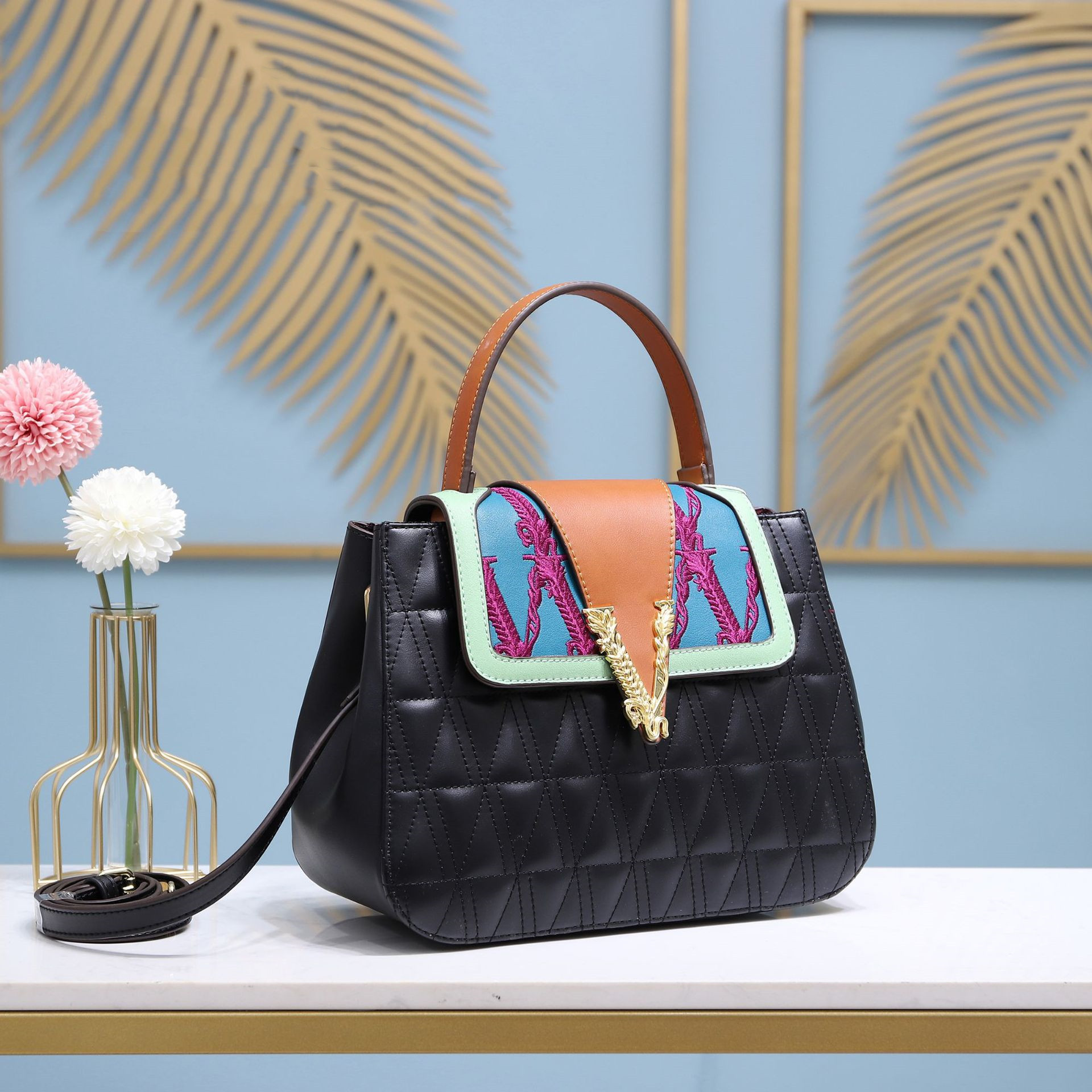 Contrasting color handbag - CJdropshipping