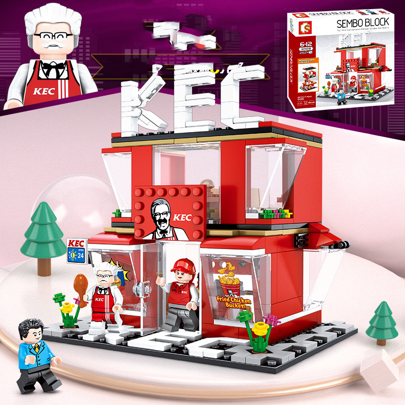 Style: Fast Food - Mini city street view building - Image 2