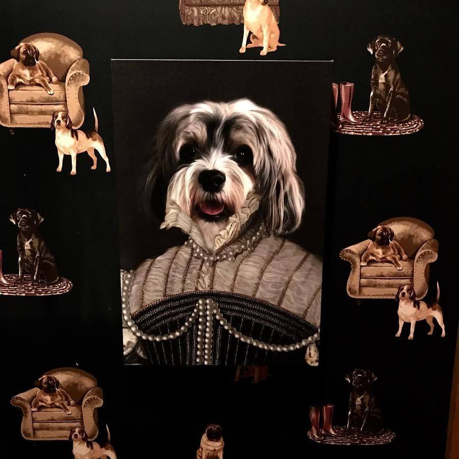 style: Style5, Size: 30x45cm - Personalized Pet Canvas Portrait Image