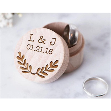 Personalized Wedding Ring Box Custom Wedding Ring Box Engagement Party Wooden Ring Bearer Storage Box—2