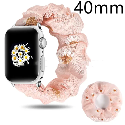 Color: Daisy pink40mm - Hair Tie Strap Calico Hair Tie
