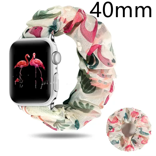 Color: Flamingo Champagne40mm - Hair Tie Strap Calico Hair Tie