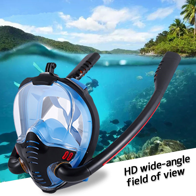 Double tube silicone full dry diving headgear - CJdropshipping