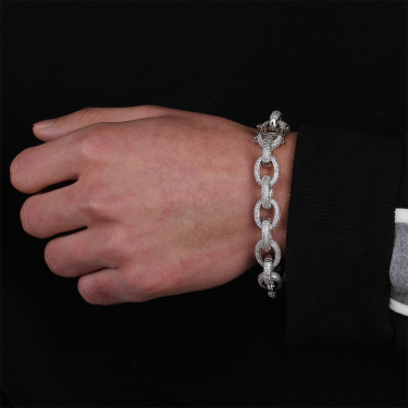 Iced out Twisted Bracelet—3