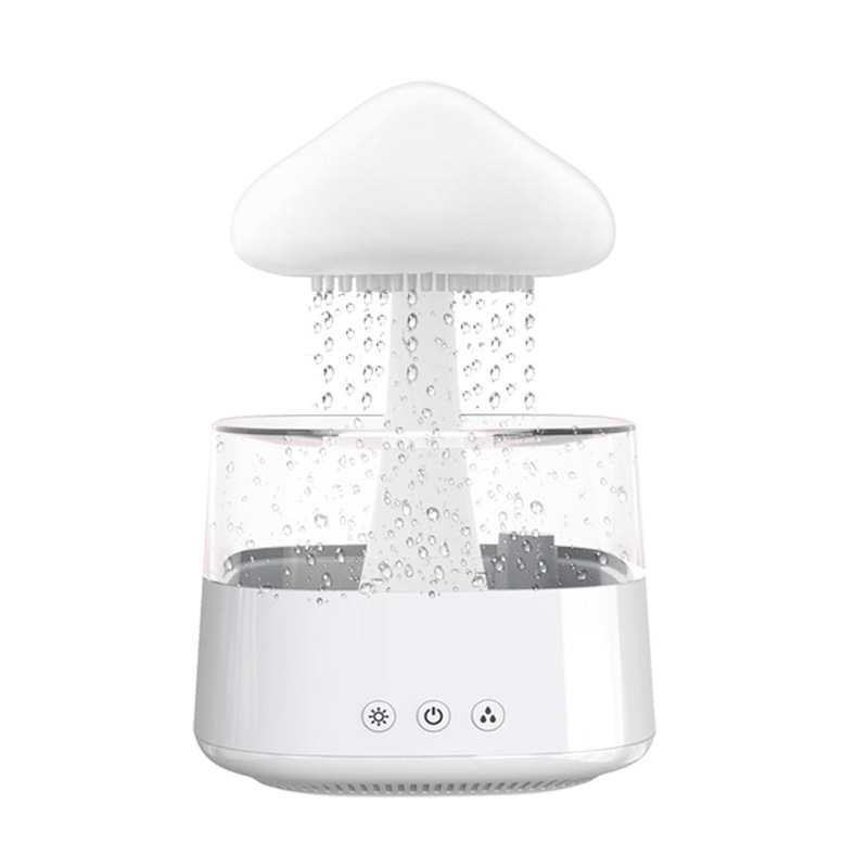 2-in-1 Desk Light Humidifier Rain Cloud Aromatherapy Essential Oil Zen Diffuser & Raining Cloud Night Light Mushroom Lamp