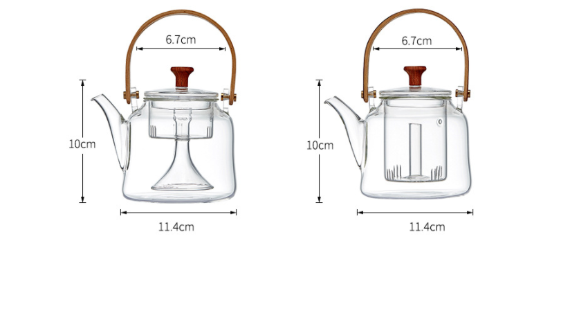 Kyoto infuser and steamer glass teapot