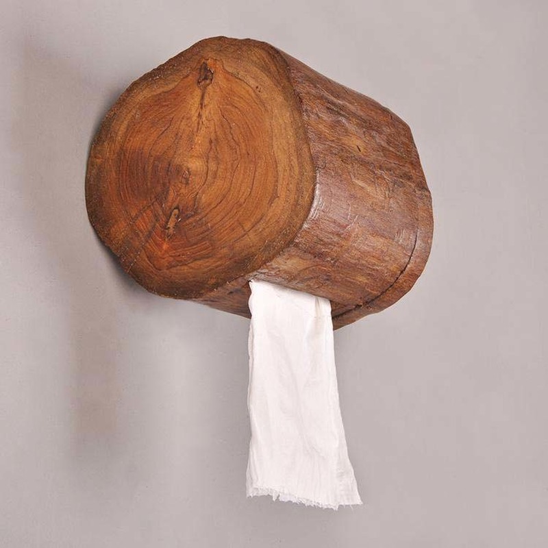 Porta rollo papel higiénico  Wood toilet paper holder, Diy toilet