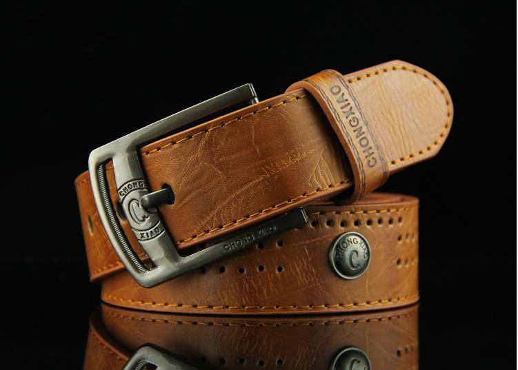 Ceinture Large En Denim Avec Rivet Pour Homme