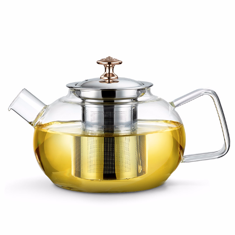 Edinburgh glass teapot with strainer