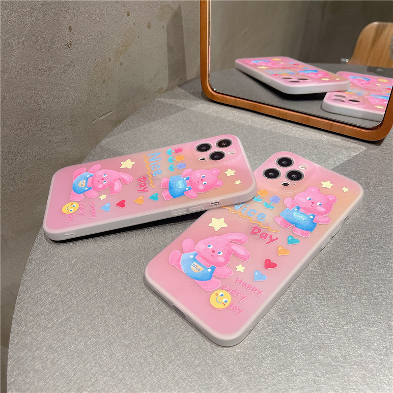 Love Flower Bear iPhone Case - casetok