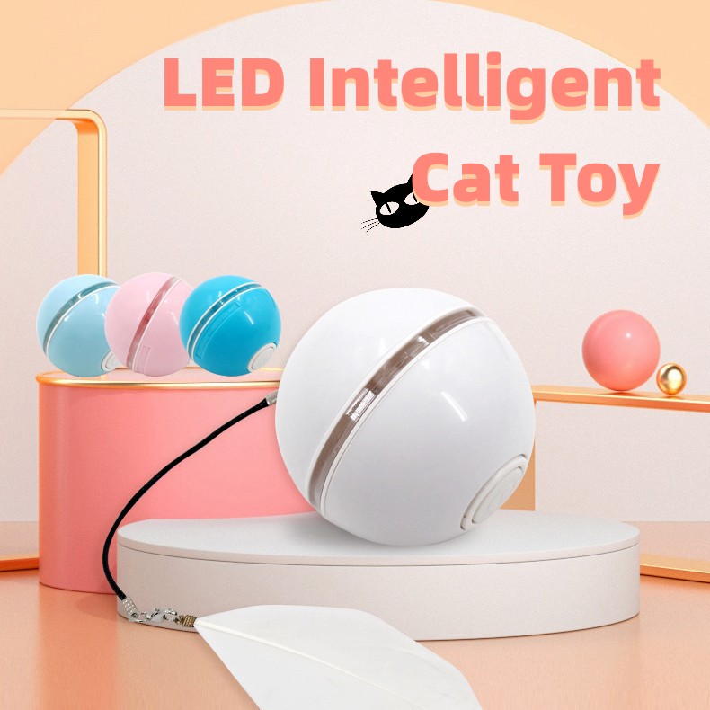 LED Intelligent Cat Toy Funny Personality Toy Automatic Cat Ball Pet