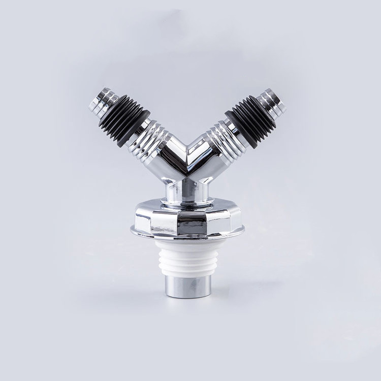 Washing Machine Floor Drain Connector Y Type Tee Sewer Two In One