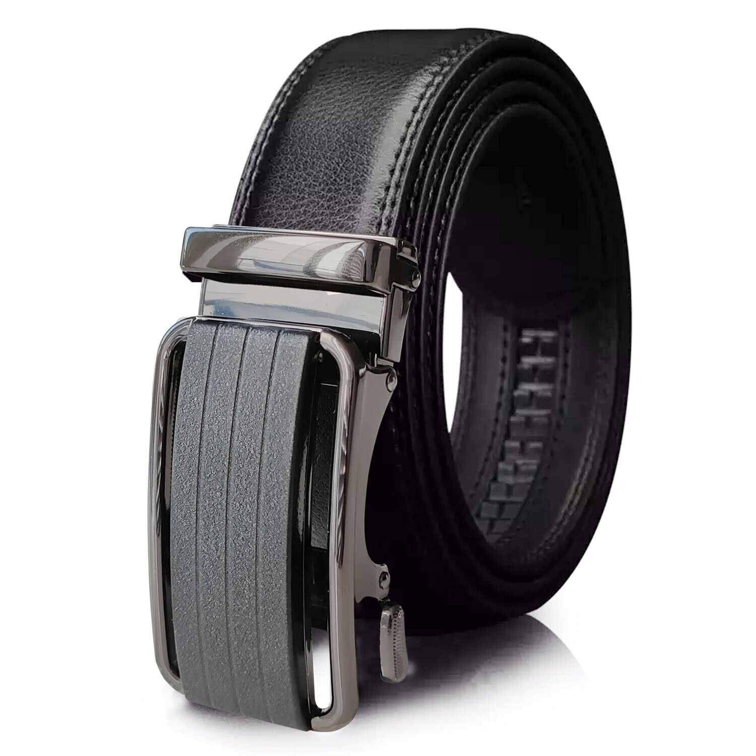 Men's Ratchet Belt Leather Mens Belt With Slide Buckle Ratchet Belts ...