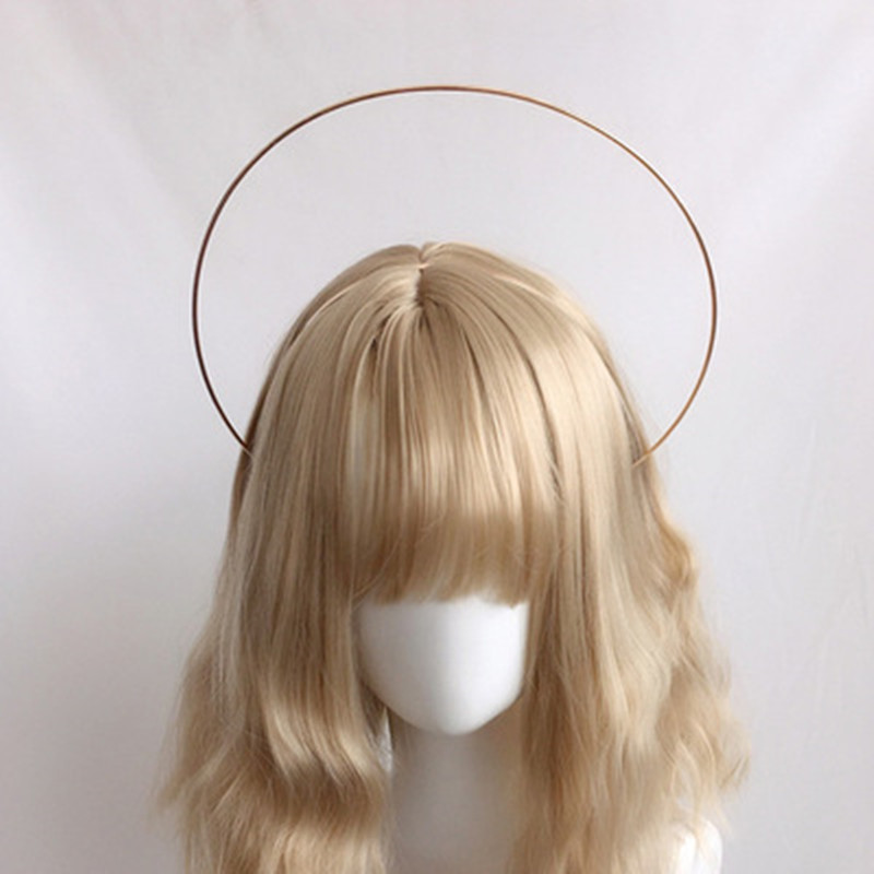 Color: 5color - Wheat Ear Cross Feather Church Pope Golden Hair Ornament