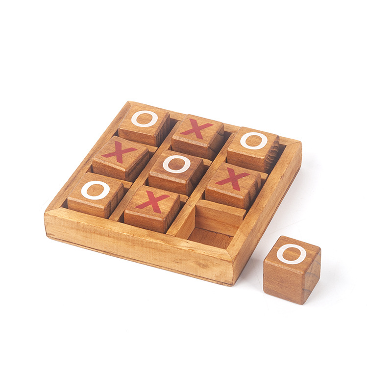 Wooden Educational Toys, Wooden Tic-tac-toe, Wooden Board Game