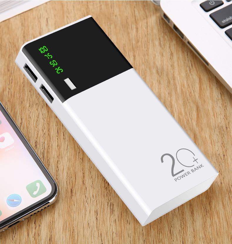 High-Capacity Fast Portable Power Bank with USB Charging & Digital Display