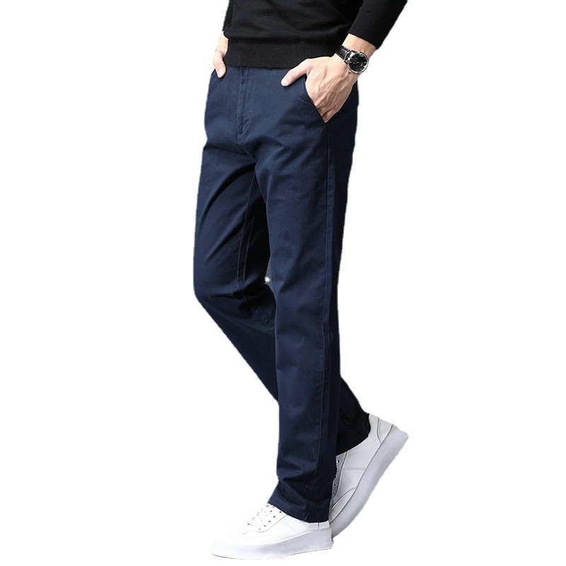 Men's Korean Style Trendy Stretch Cotton Business Trousers - CJdropshipping