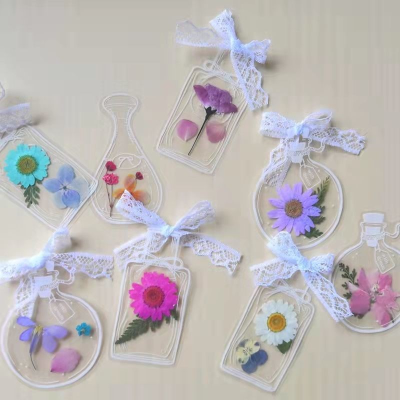 Transparent Dried Flower Bookmark Stationery Dried - CJdropshipping