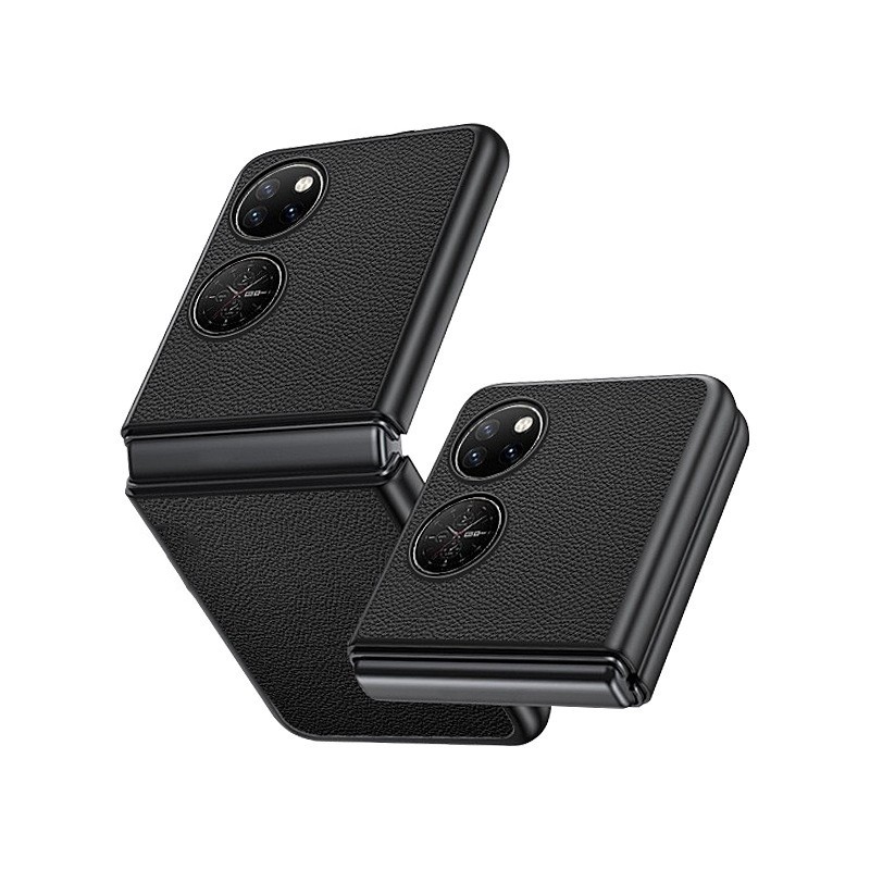 <ul> <li><strong>First-Layer Cowhide Leather</strong>: Luxurious and durable.</li> <li><strong>Business Style</strong>: Elegant and professional.</li> <li><strong>Perfect Fit for Huawei P50 Pocket</strong>: Snug and secure.</li> <li><strong>Obsidian Black Color</strong>: Stylish and sophisticated.</li> <li><strong>Comprehensive Protection</strong>: Guards against everyday damage.</li> </ul>