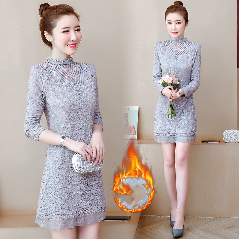 2bd96e12 0e73 4285 8398 17eb2d65fdf6 Lace Blouse Thickened With Half High Collar