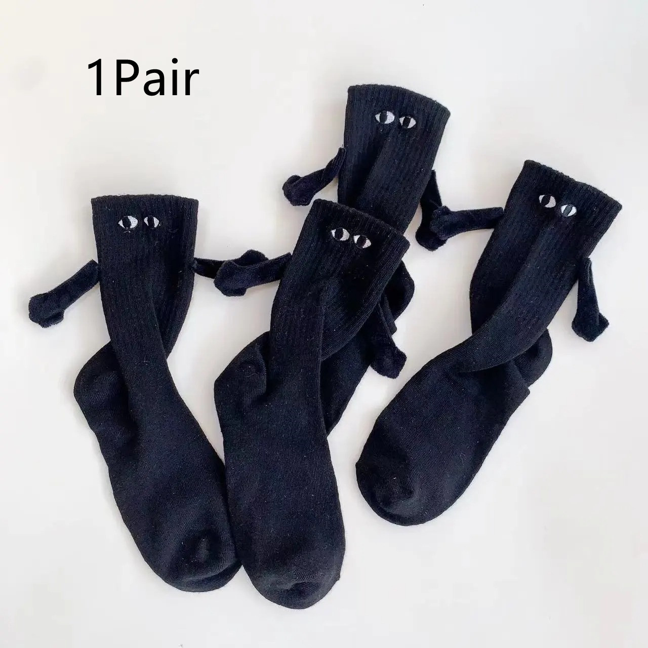 Magnetic Suction Hand In Hand Couple Socks Cartoon Lovely Breathable Comfortable - Picture 14 of 19