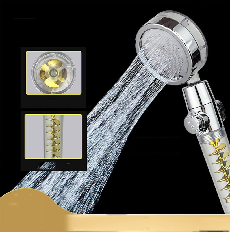 Internet Celebrity Small Waist Supercharged Shower Head Twin Turbo Pressurized Propeller