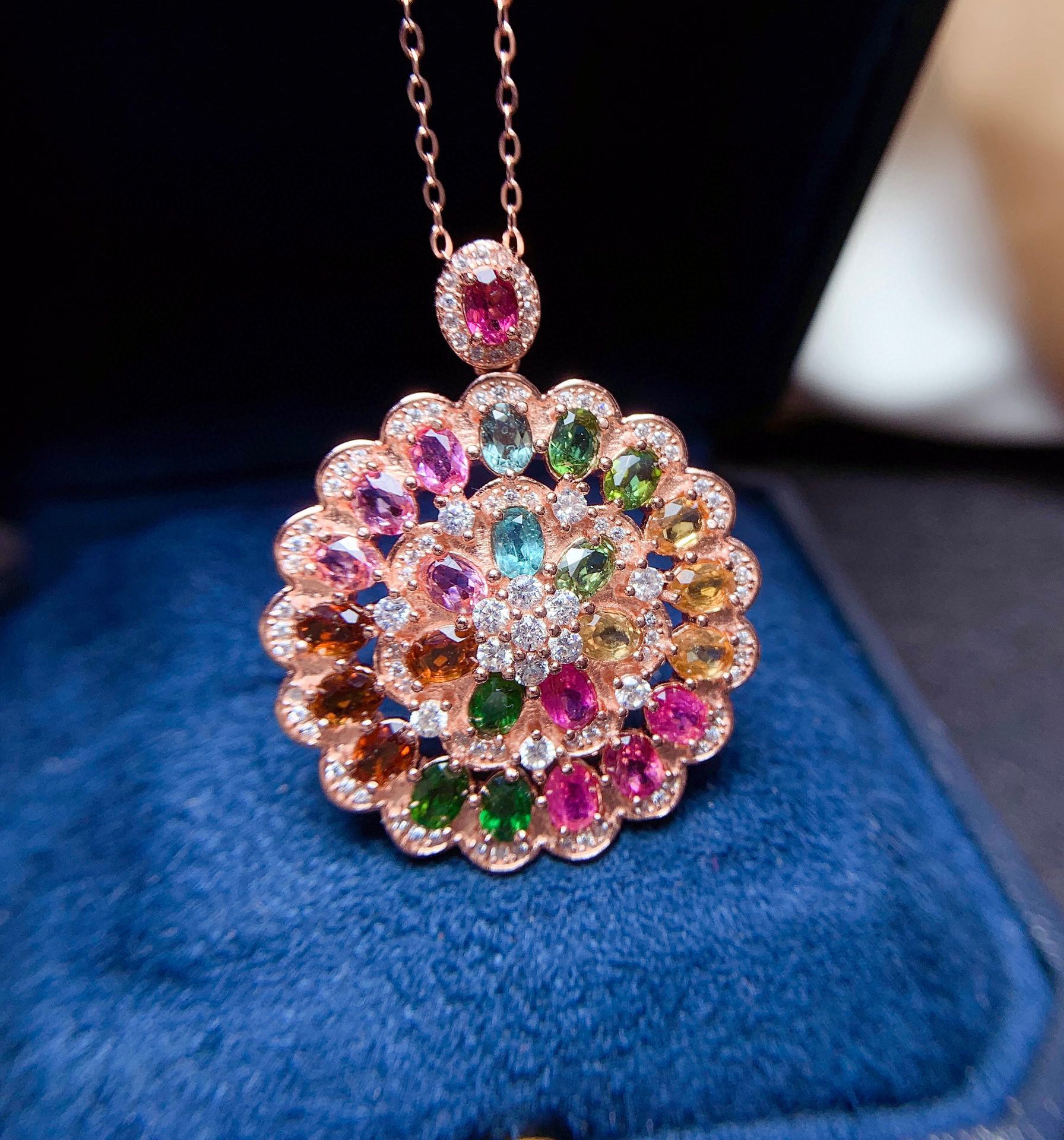 Grazia Jewelry Spectrum - Rainbow Tourmaline Necklace
